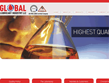 Tablet Screenshot of globallubricant.com